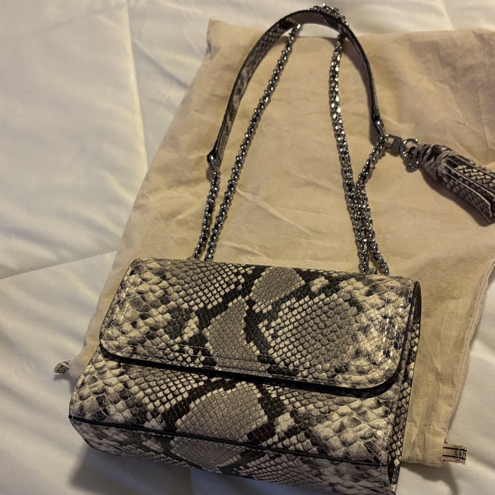 Elegant Snake Print Shoulder and cross body bag